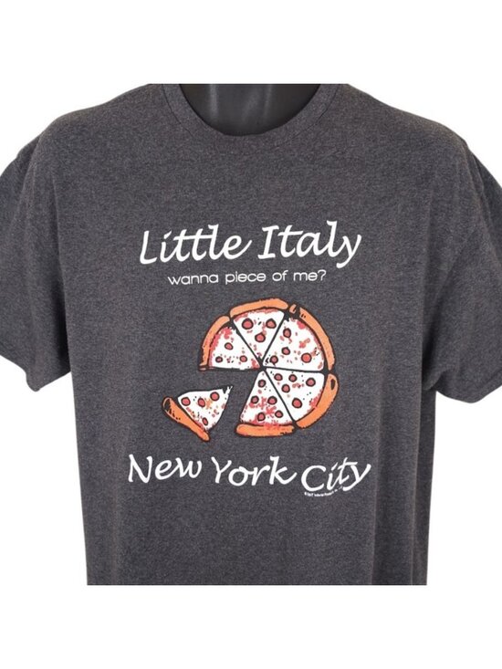 Delta Other - Little Italy T Shirt Mens Size Large Gray New York City NYC Pizza